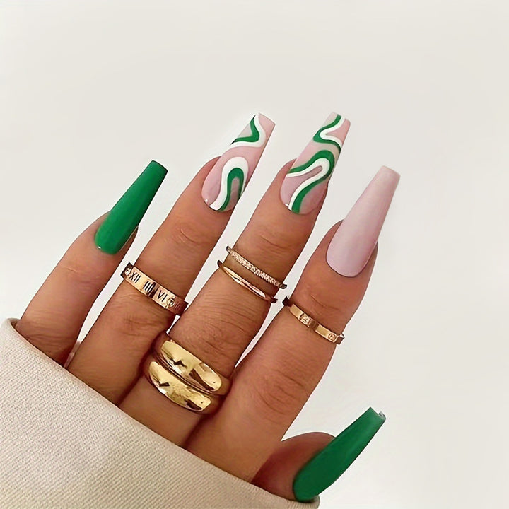 Artistic Long-Lasting Press-On Nail Set Stornfield