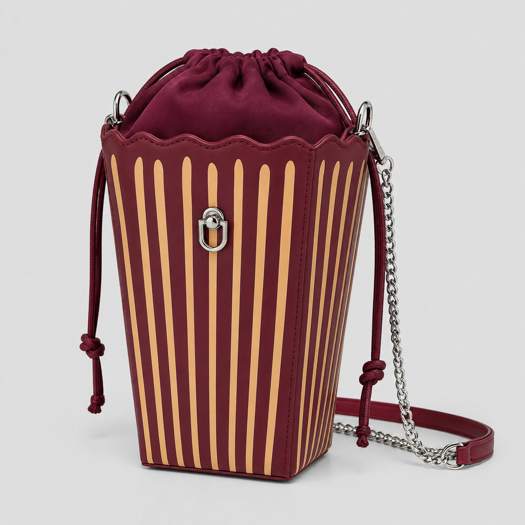 Quirky Printed Snack-Themed Crossbody Bag