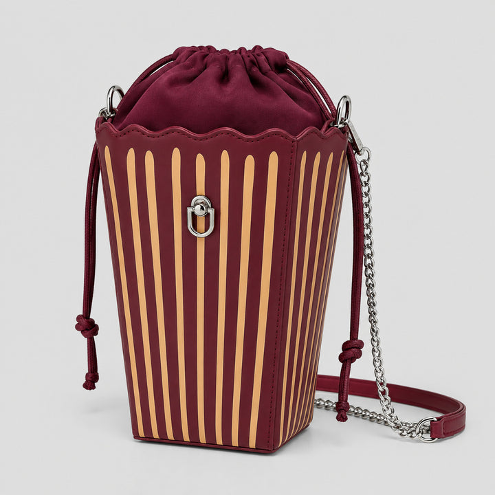 Quirky Printed Snack-Themed Crossbody Bag