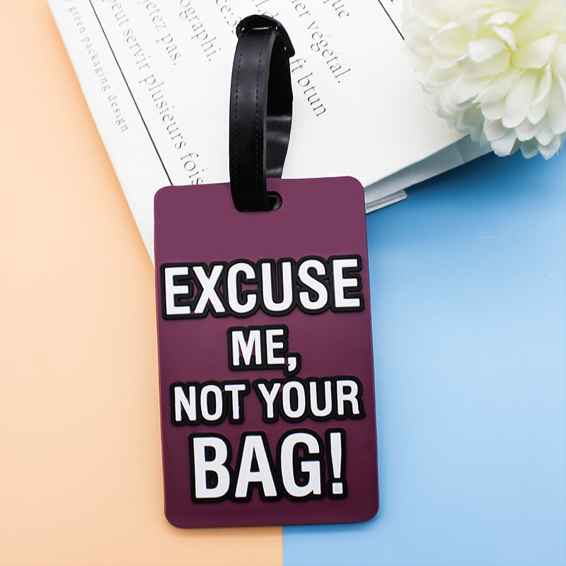 Unisex Luggage Tag with Funny Saying Bowlift
