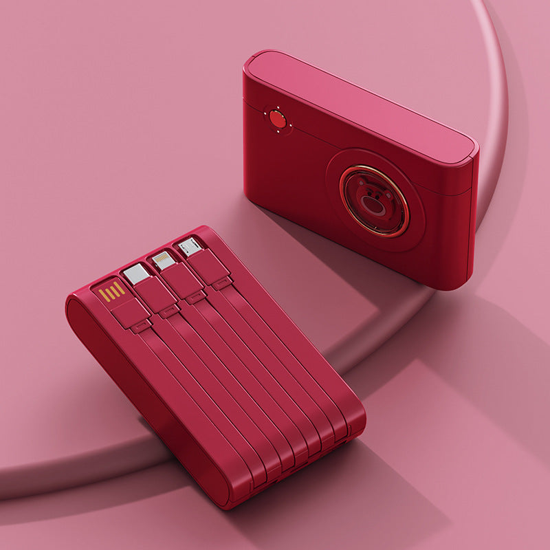 Portable power bank with integrated cable system and innovative charging functions Stornfield