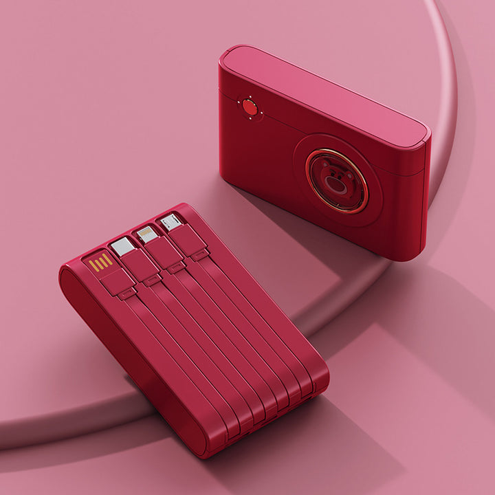 Portable power bank with integrated cable system and innovative charging functions Stornfield