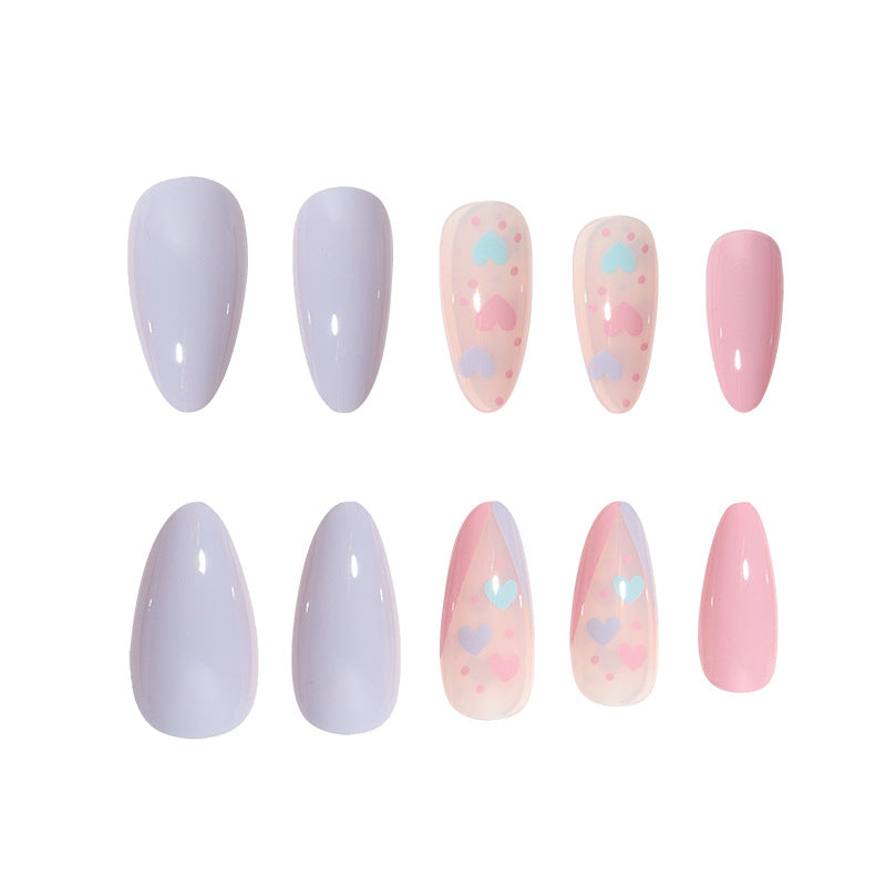 Heart-Detail Stiletto Press-On Nails Stornfield