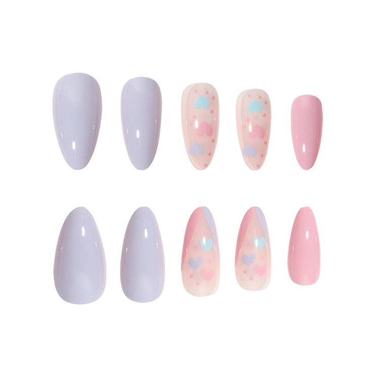 Heart-Detail Stiletto Press-On Nails Stornfield
