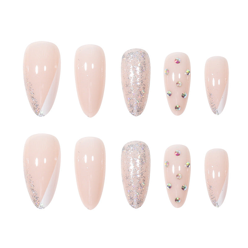 Glamorous Glittered Stiletto Nail Art Stornfield