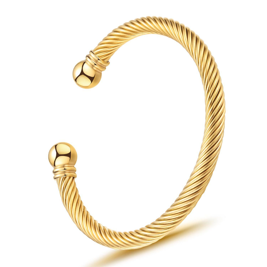 Twisted Cable Design Cuff Bracelet Stornfield