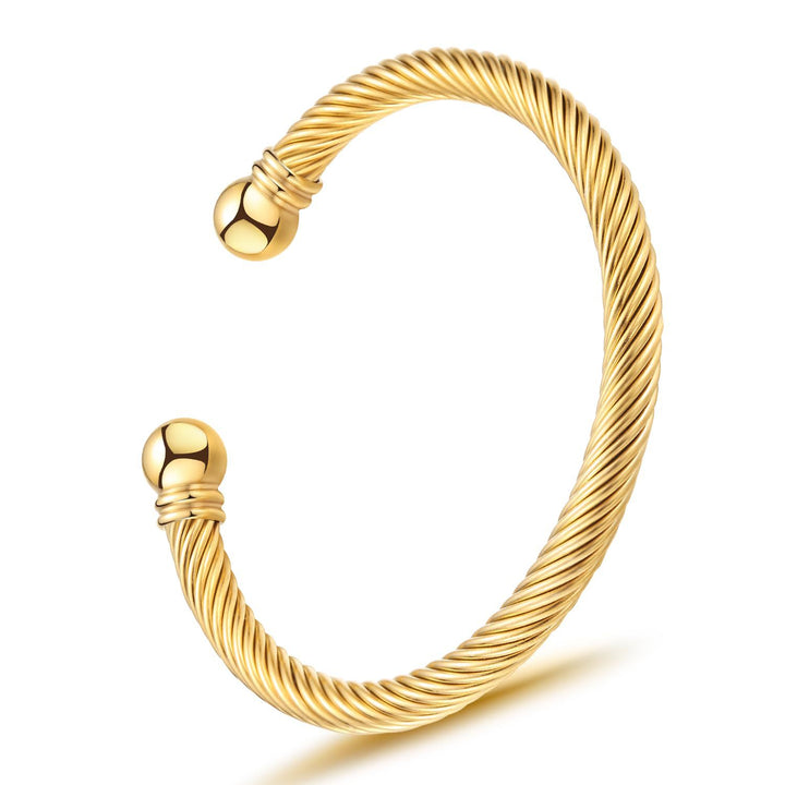 Twisted Cable Design Cuff Bracelet Stornfield