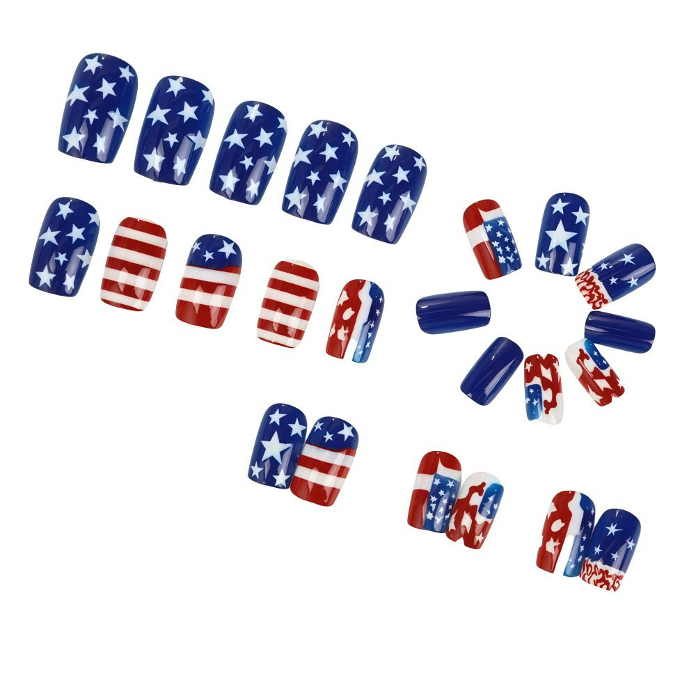 Creative artistic nails in patriotic design Stornfield