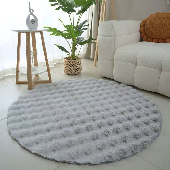 Round Textured Plush Area Rug Stornfield