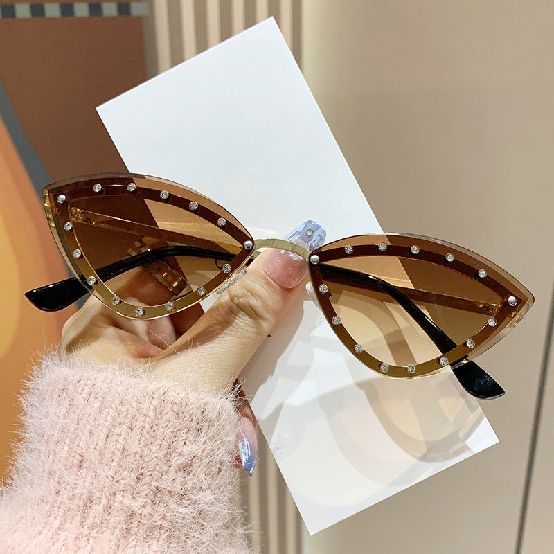 Women's Cat-Eye Sunglasses with Sparkling Crystal Accents Stornfield