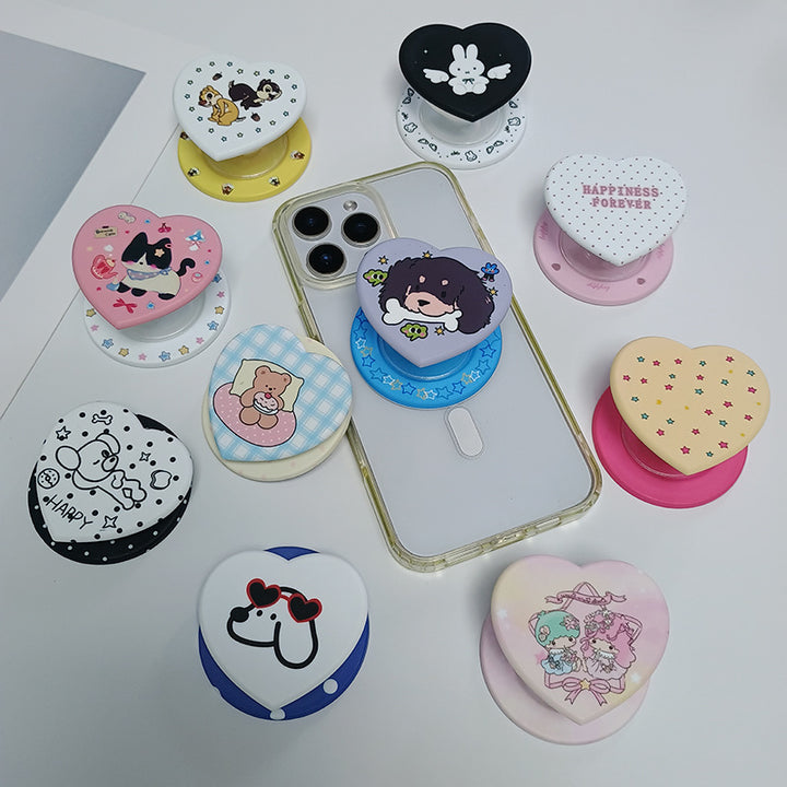 Heart-Shaped Character Phone Grip Stornfield