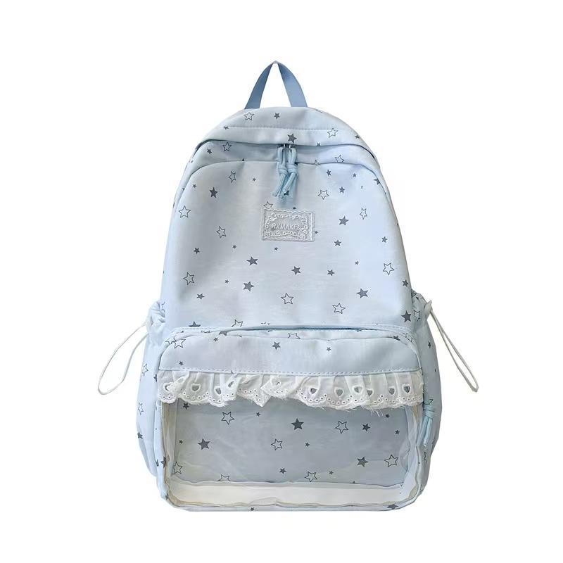 Star-Patterned Casual School Backpack Stornfield