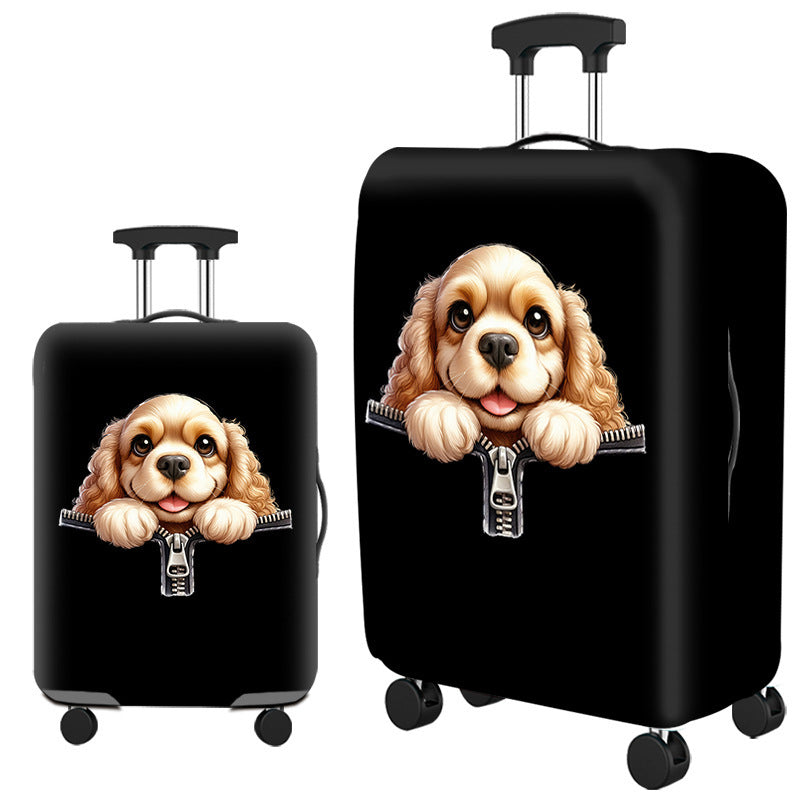 Ladies hard-shell suitcase with playful dog motif Stornfield