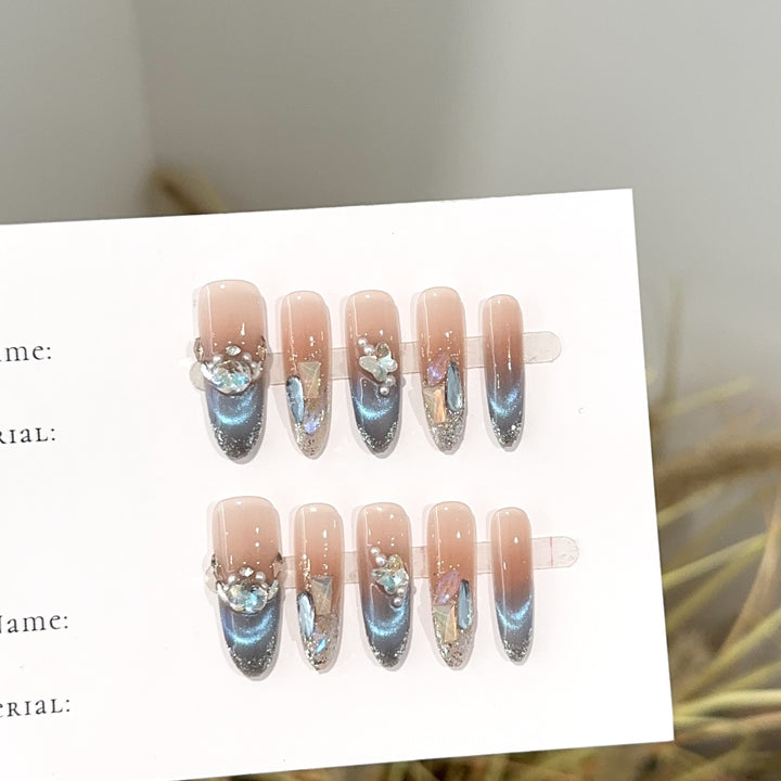 Elegant Ombre Glitter Press-On Nails
