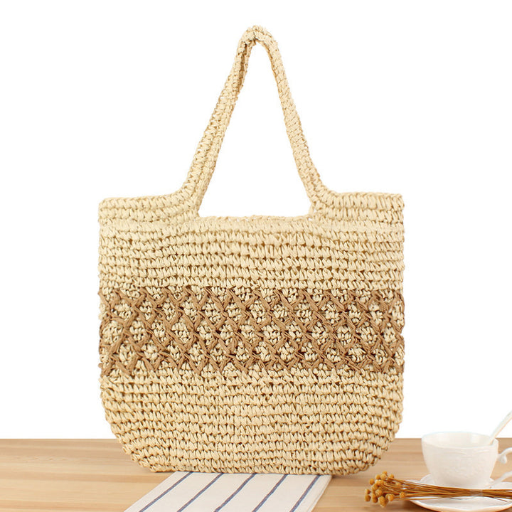 Large Handmade Straw Shopping Bag Stornfield