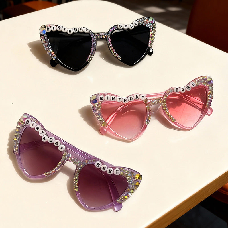 Birthday-Themed Heart-Shaped Sunglasses Stornfield