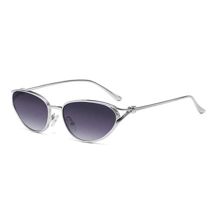 Cat-Eye Sunglasses with Elegant Metallic Accents Stornfield