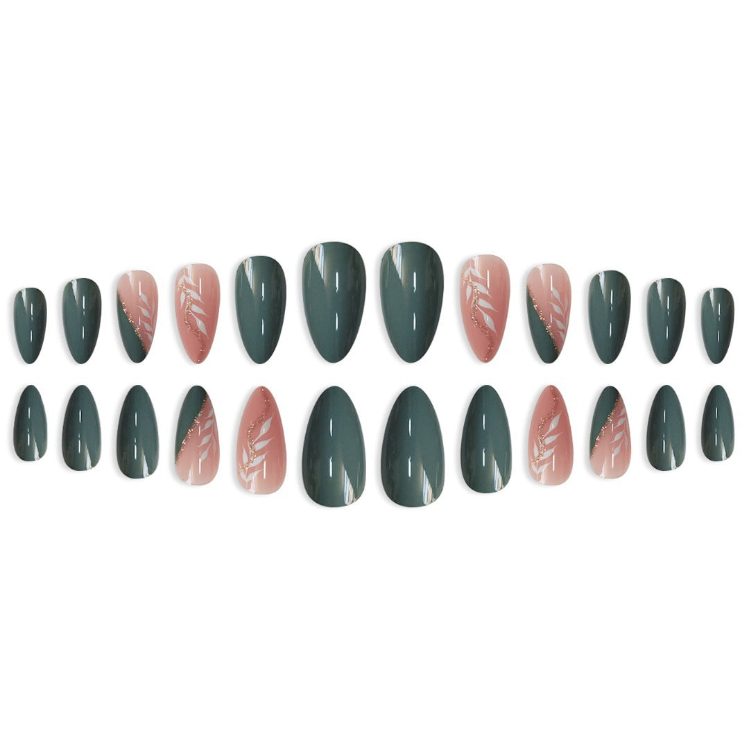 Elegant Almond-Shaped Press-On Nail Extensions Stornfield