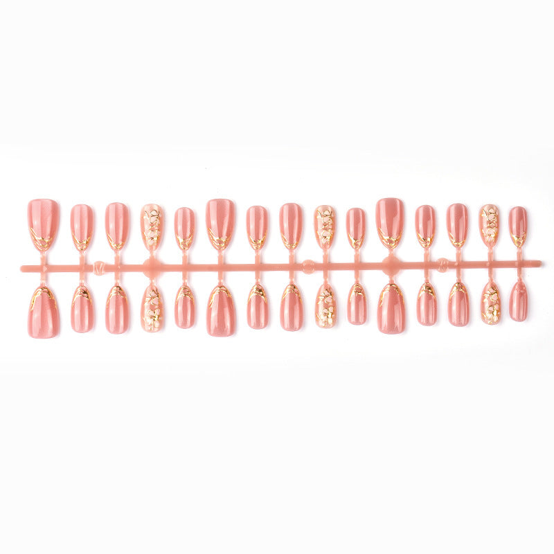 Elegant Floral-Inspired Press-On Nail Art Set Stornfield