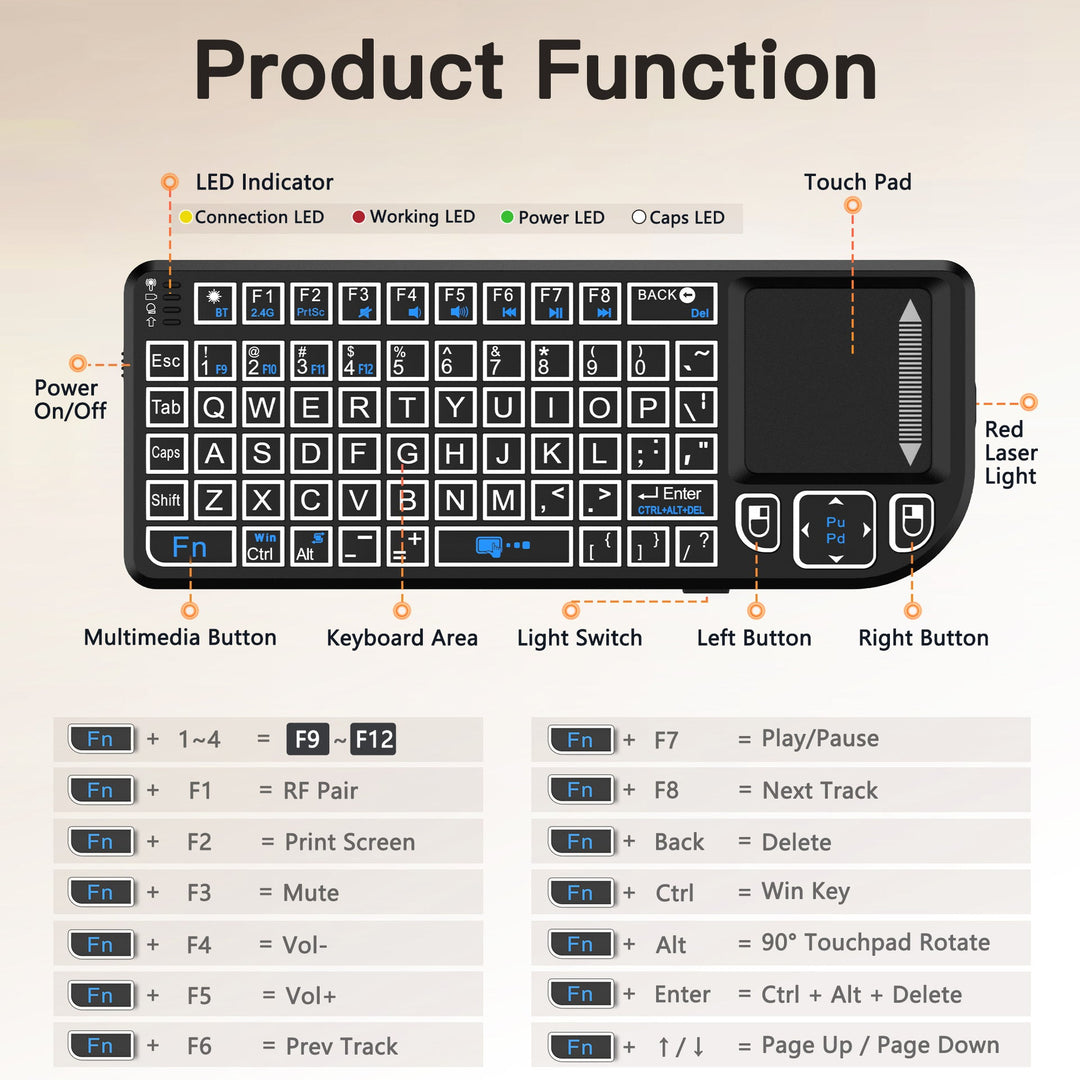 Portable Touchpad Mini Keyboard Stornfield