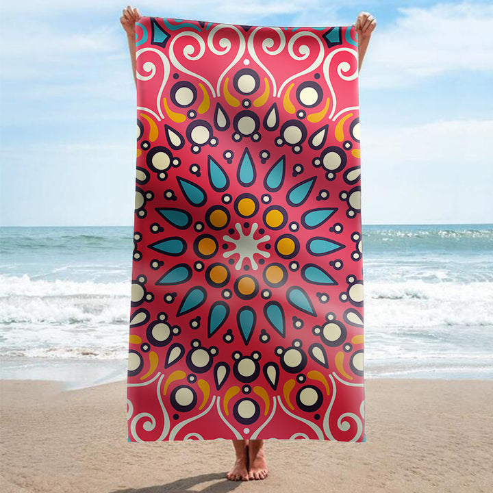 Beach towel with artistic mandala design Stornfield