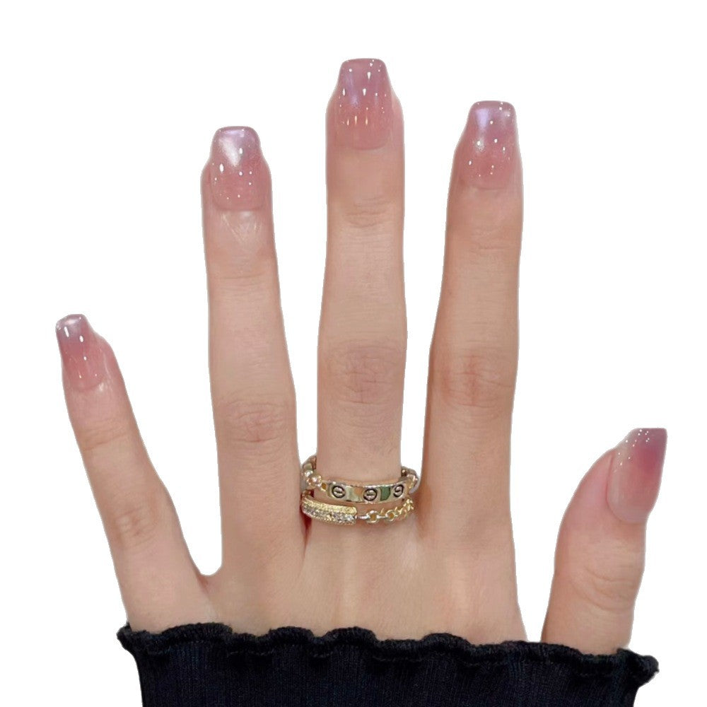Translucent Glossy Press-On Nail Extensions Stornfield