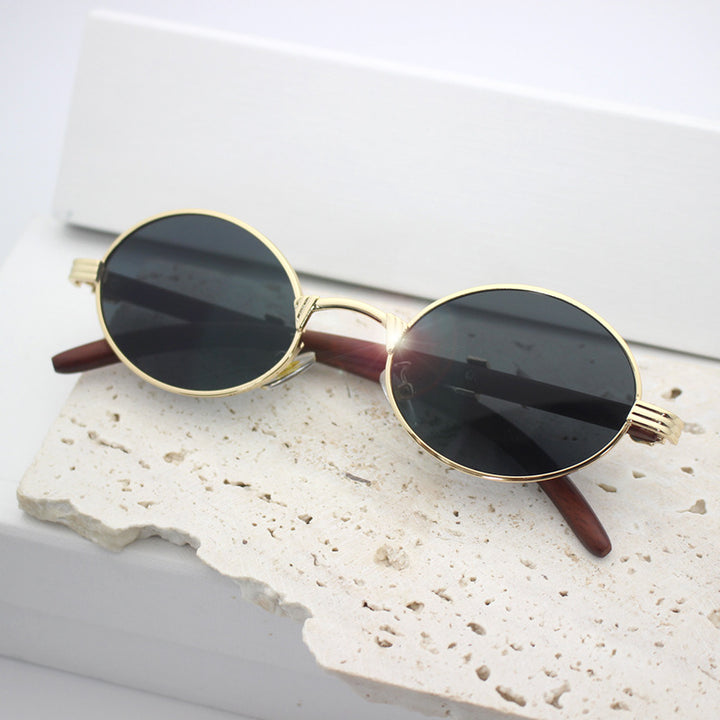 Elegant round sunglasses with high-quality metal frame Stornfield