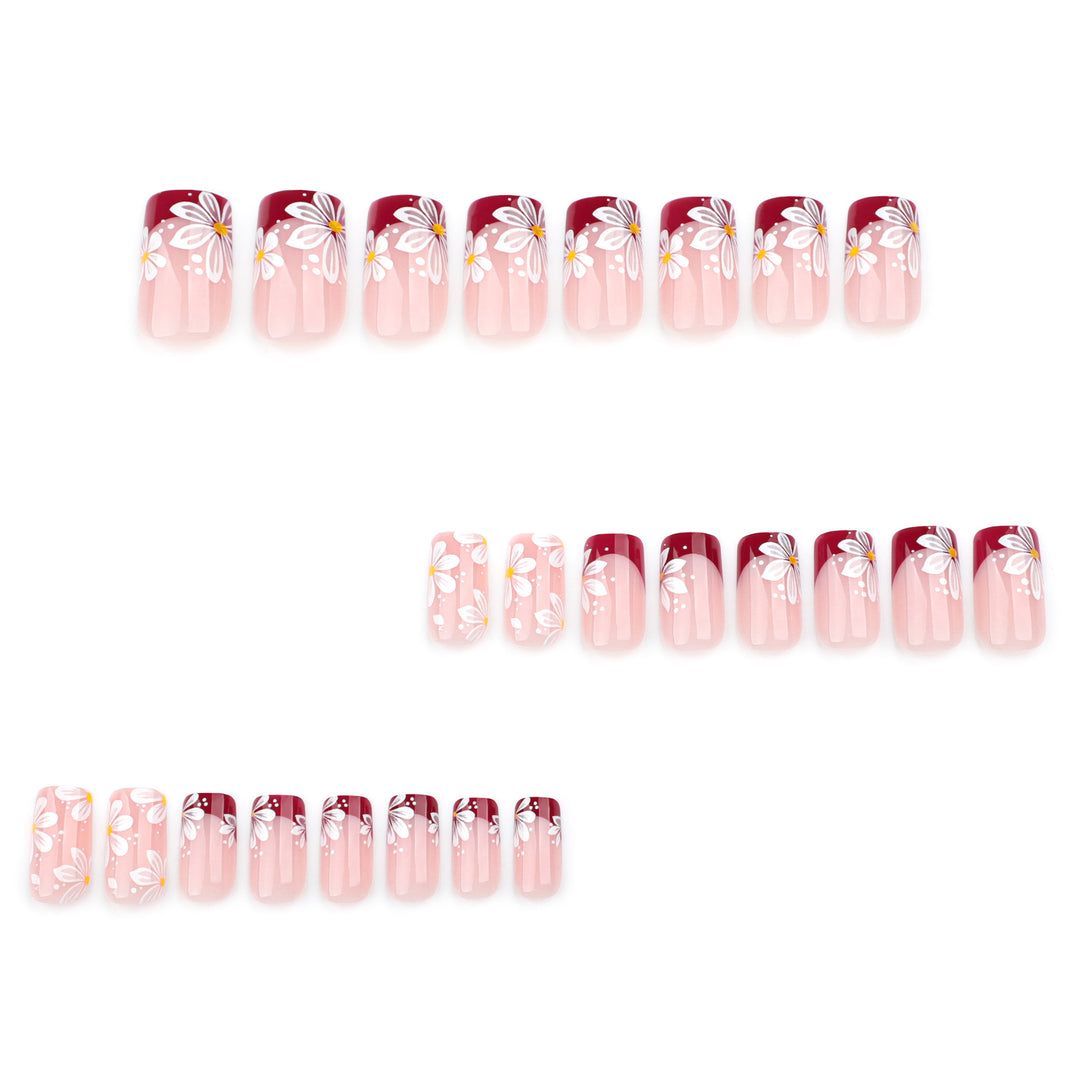 Artistic Nail Extensions with Floral Design Stornfield