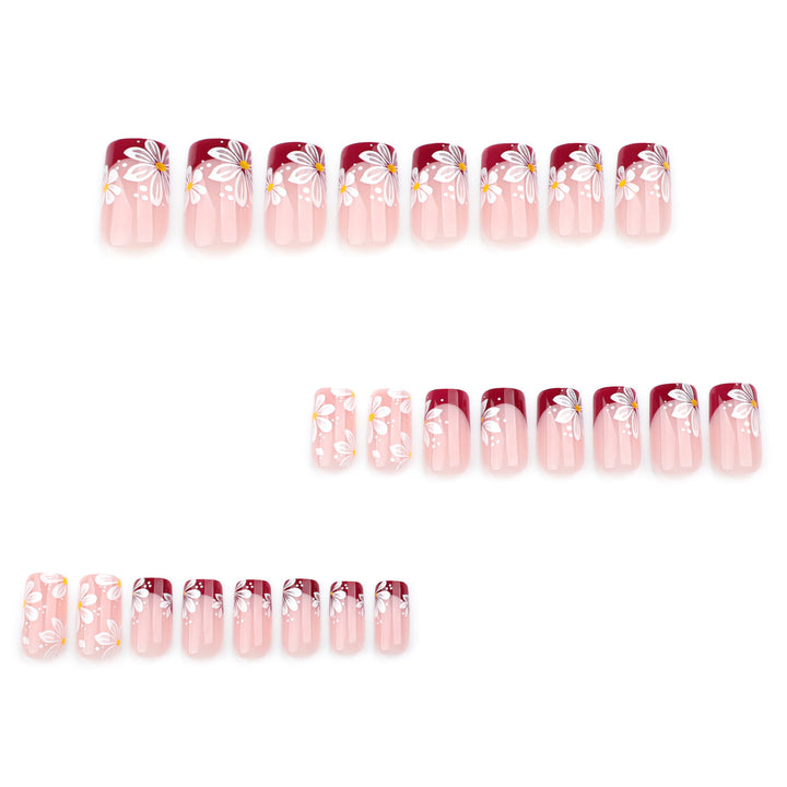 Artistic Nail Extensions with Floral Design Stornfield