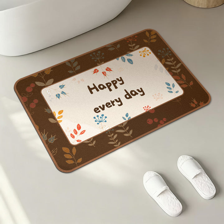 Inspirational Quote Bath Mat