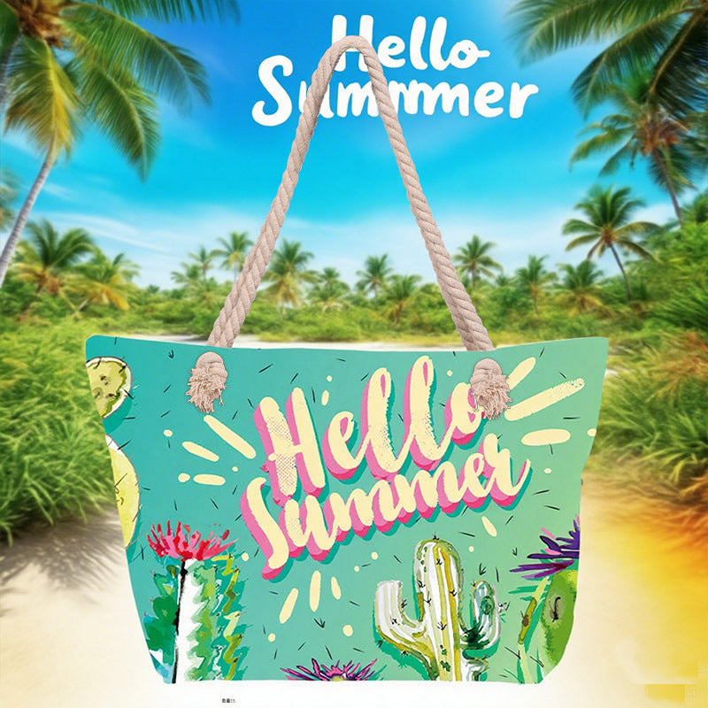 Beach bag with stylish flower design Stornfield