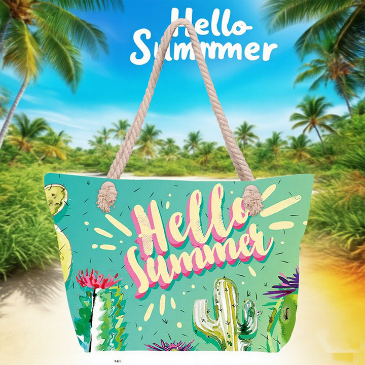 Beach bag with stylish flower design Stornfield