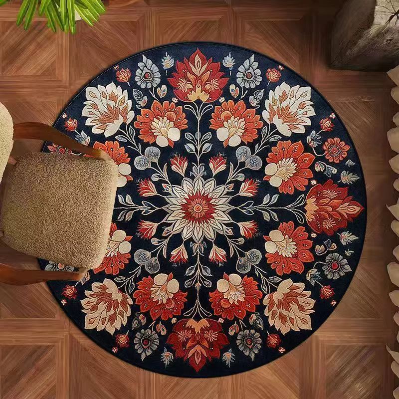 Floral Design Round Area Rug Stornfield