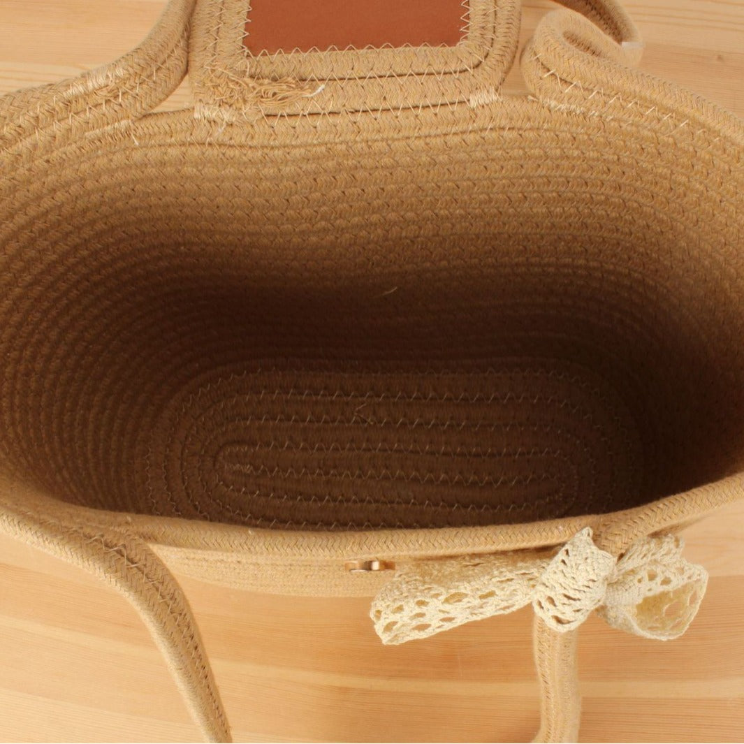 Elegant Bast shoulder bag with leather details Stornfield