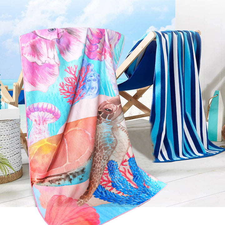 Beach towel with colorful underwater motif Stornfield