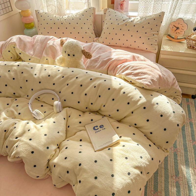 Cozy Polka Dot Duvet Set