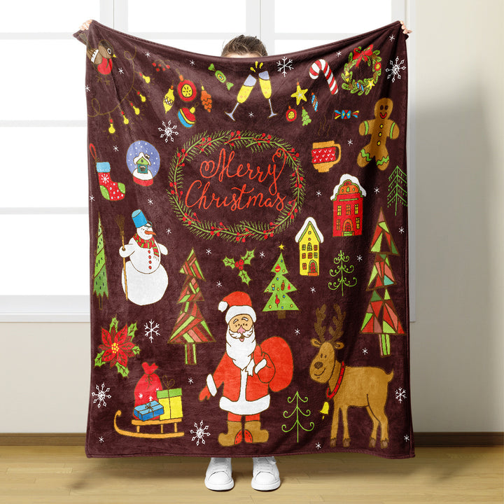 Christmas-Themed Throw Blanket