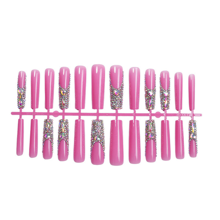 Glamorous Crystal-Embellished Press-On Nails Stornfield