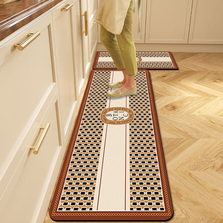 Floral Pattern Kitchen Comfort Mat