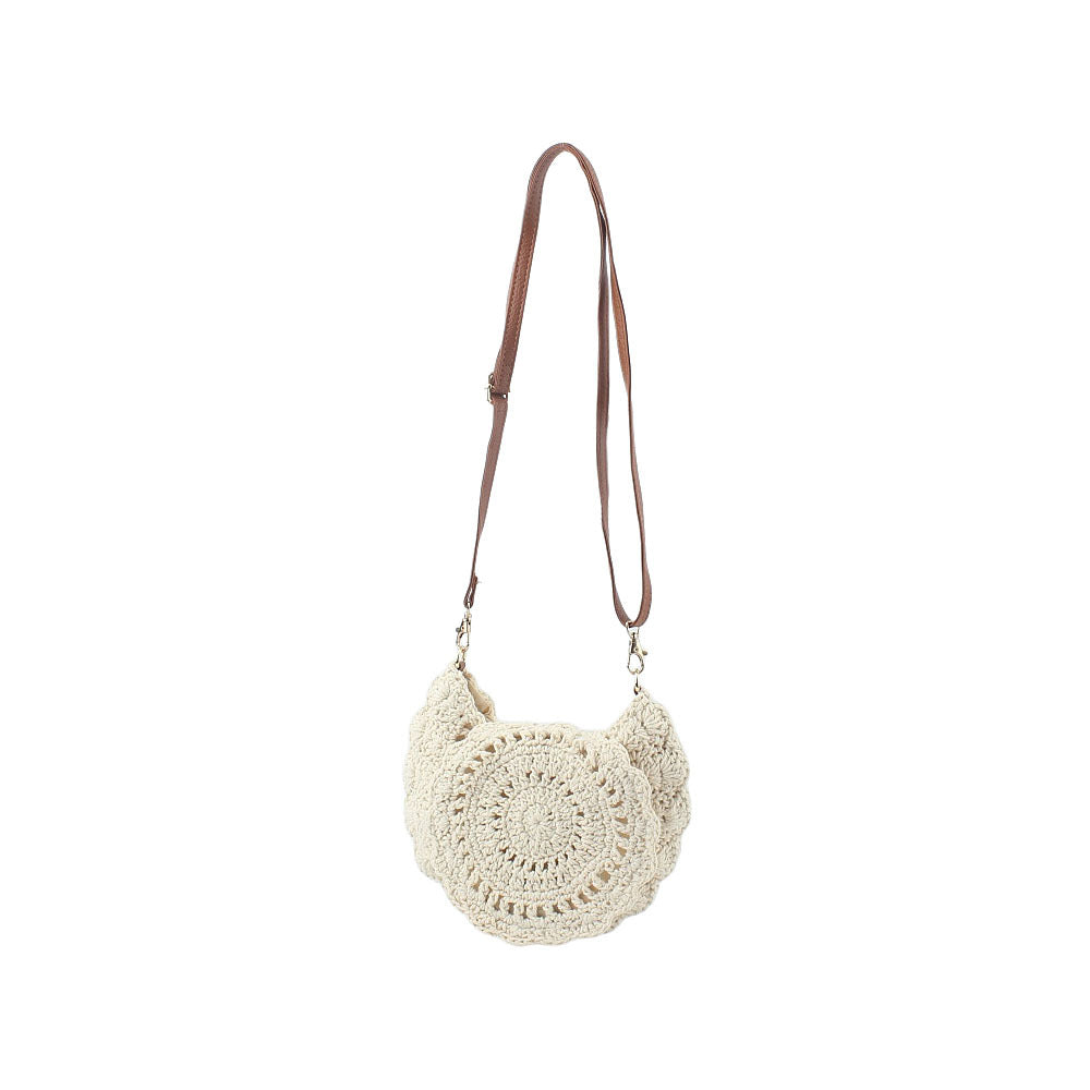 Handcrafted shoulder bag with unique crochet pattern Stornfield