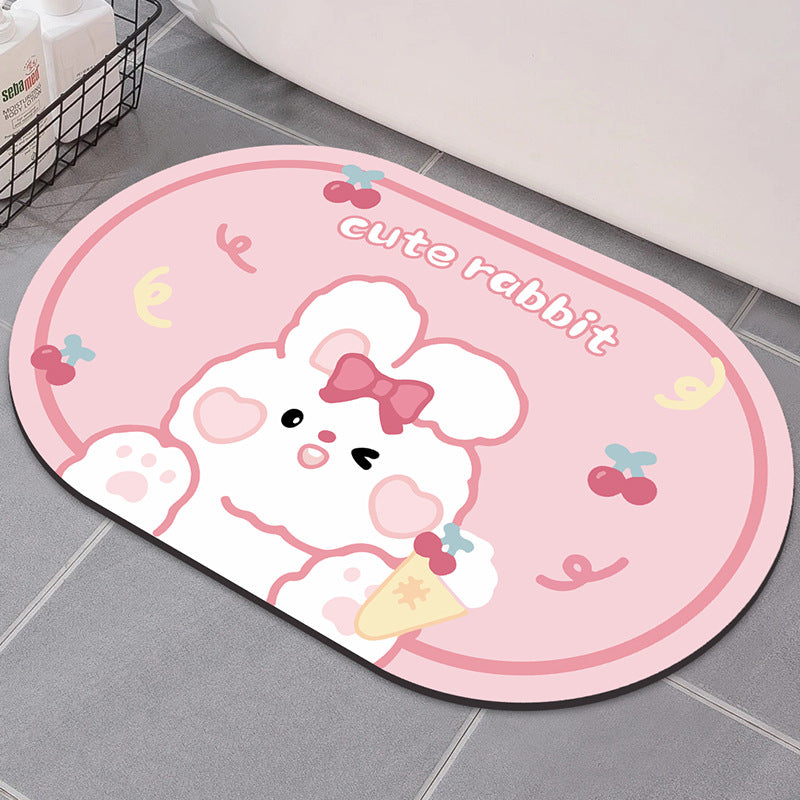 Cute Cartoon Cat Bath Mat