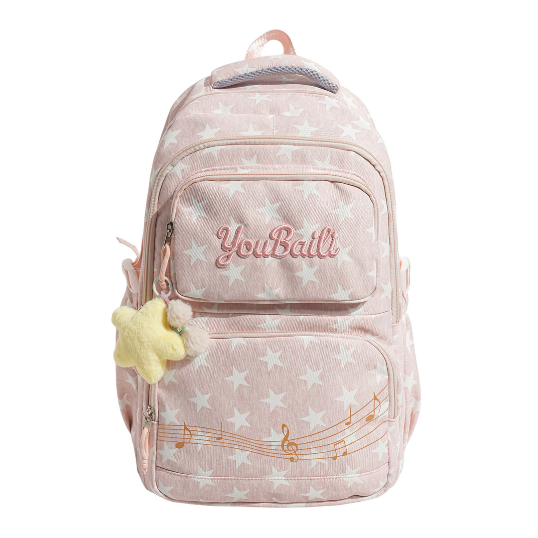 Star-Patterned Canvas Backpack Stornfield