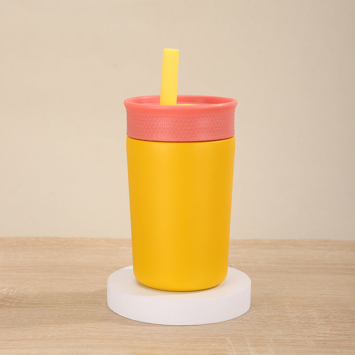 Ladies Insulated Drinking Bottle with Silicone Lid and Straw Stornfield