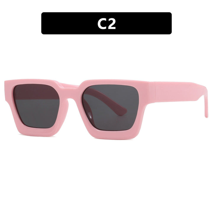 Women's fashionable square reading glasses with transparent frame construction Stornfield