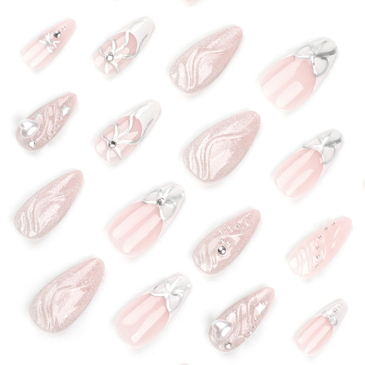 Artful stiletto nails with elegant decoration Stornfield