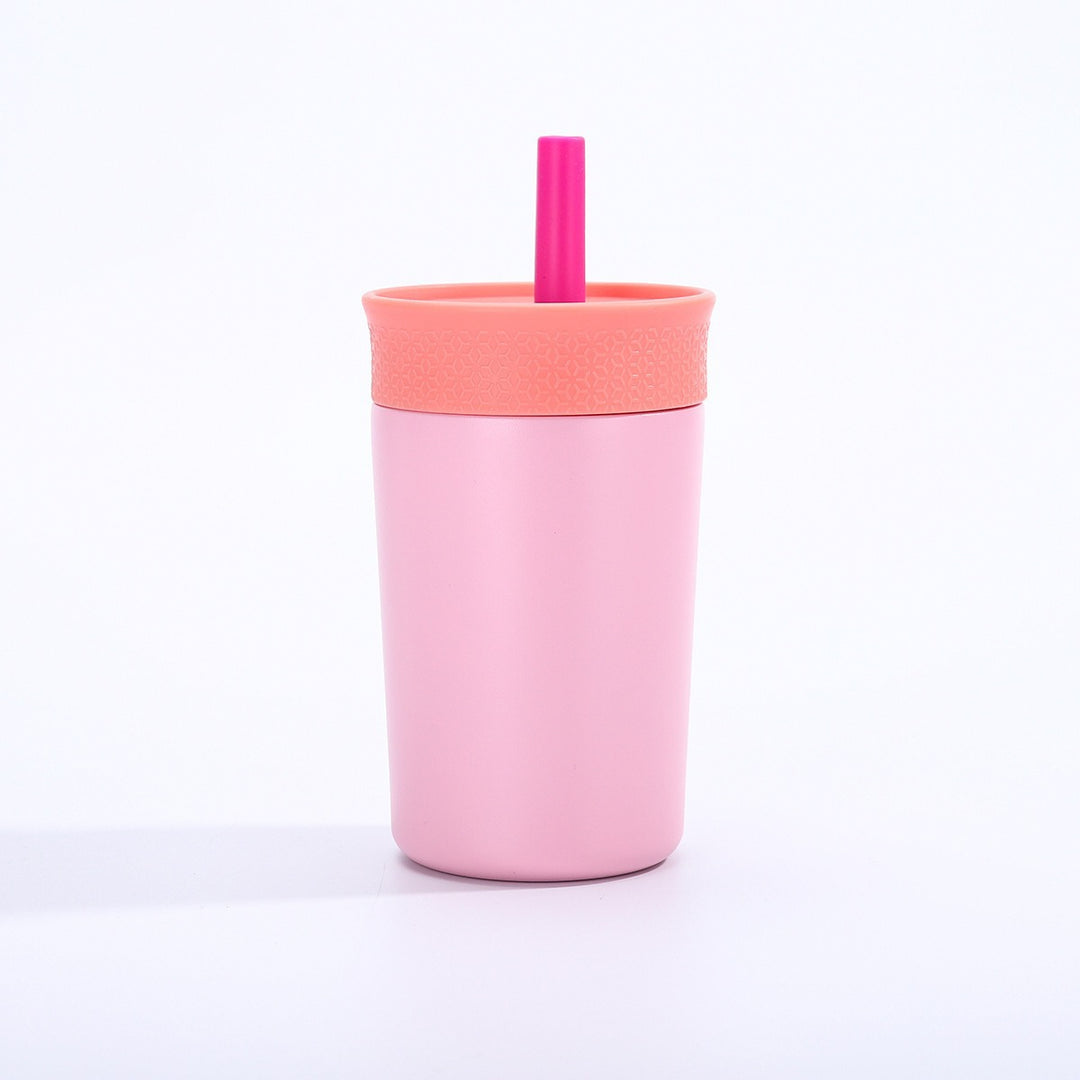 Women insulated coffee cup with integrated straw Stornfield