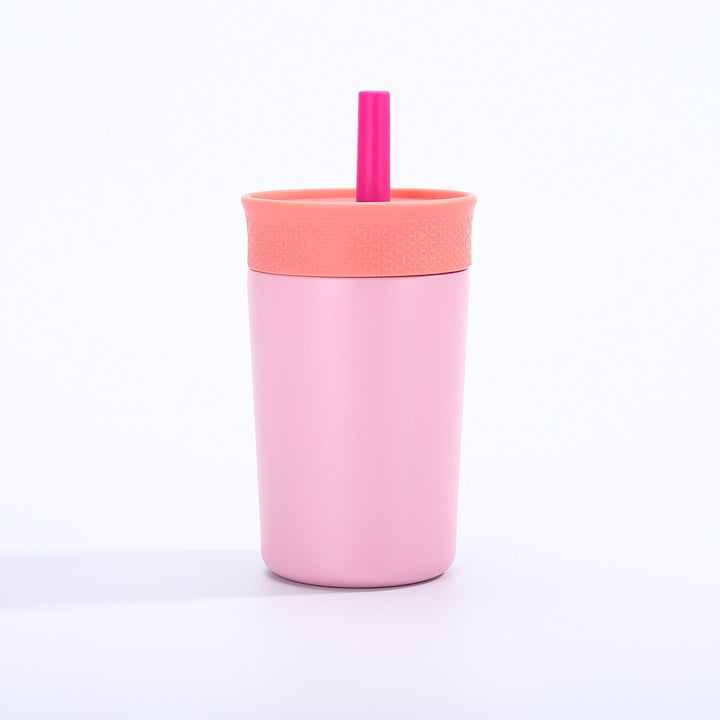 Women insulated coffee cup with integrated straw Stornfield