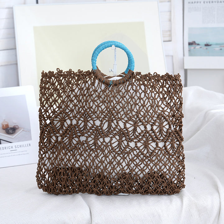 Macramé Tote Bag with Artistic Designs Stornfield