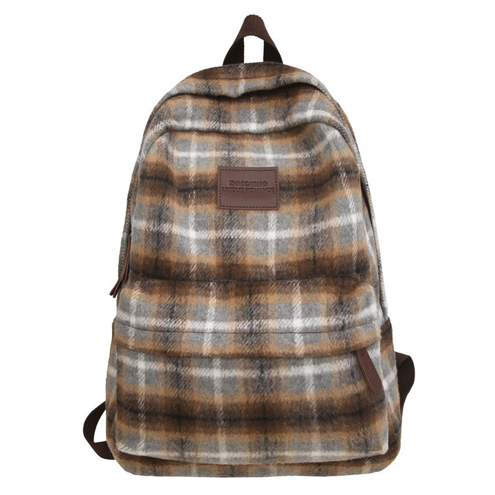 Stylish Plaid Backpack Stornfield