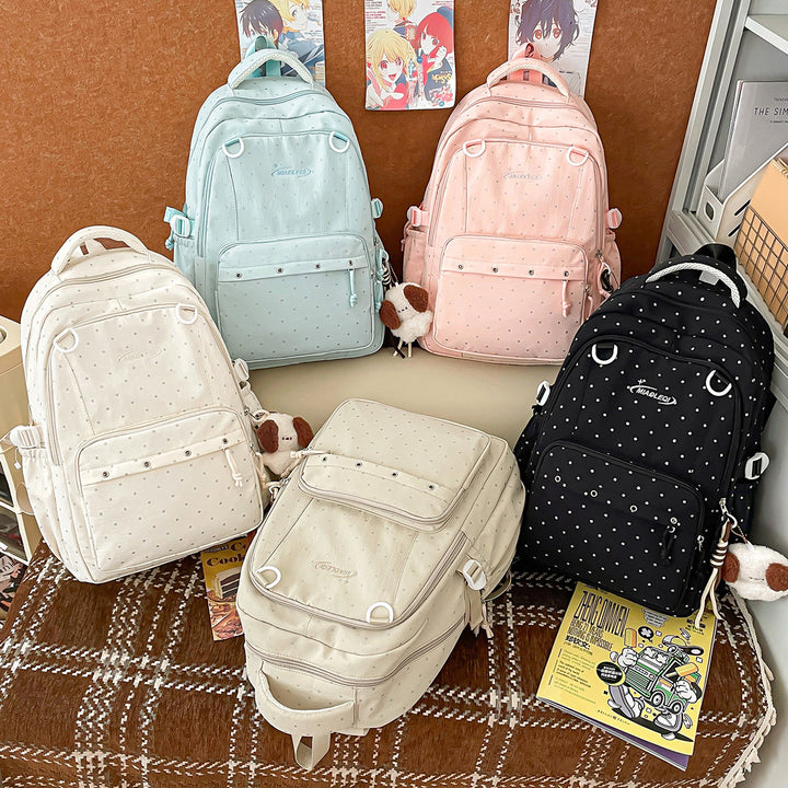 Stylish Multi-Pocket Backpack with Cute Accessories Stornfield